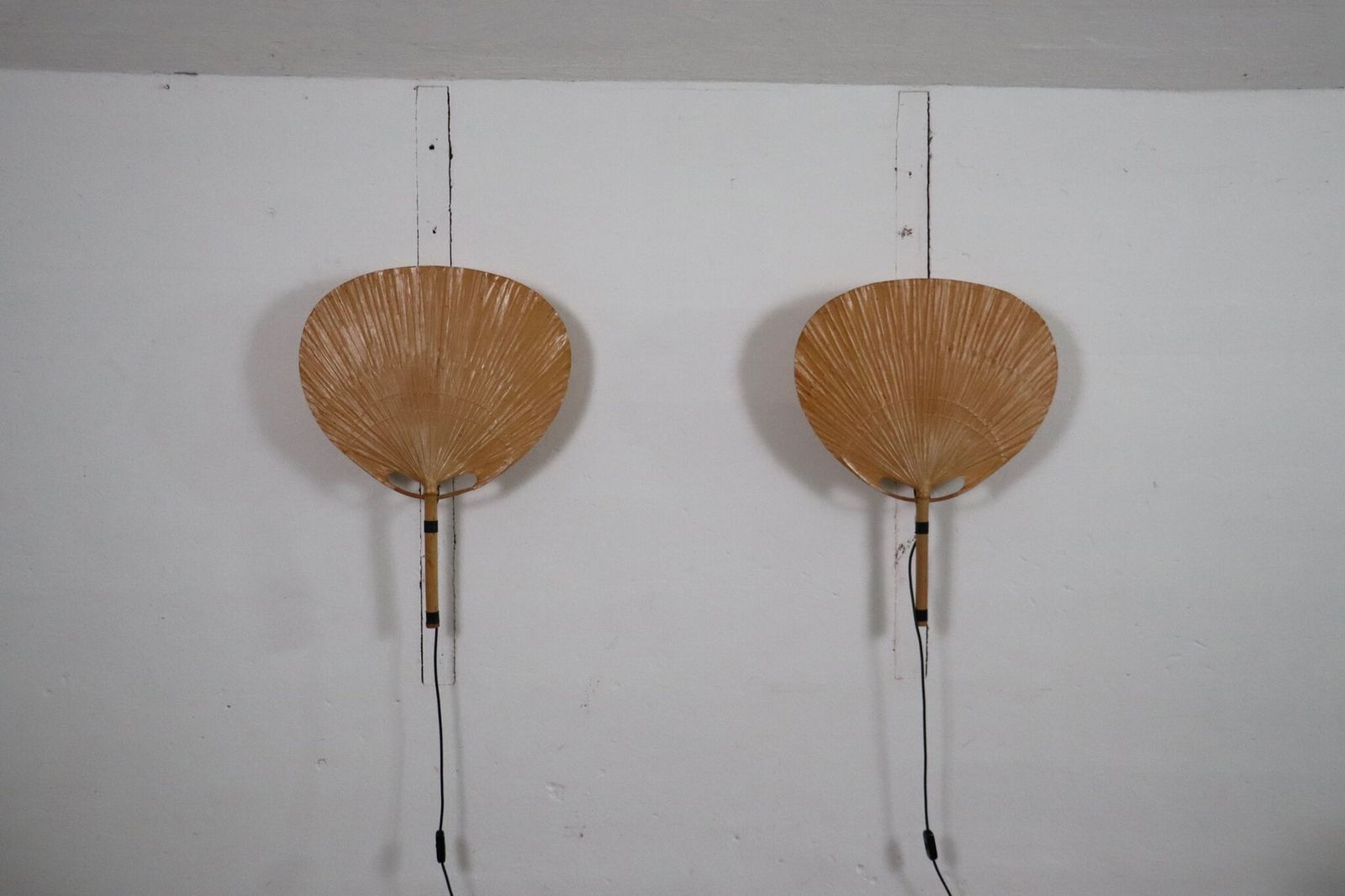 Ingo Maurer Uchiwa III Wall Lamps, M Design 1973 photo furniture