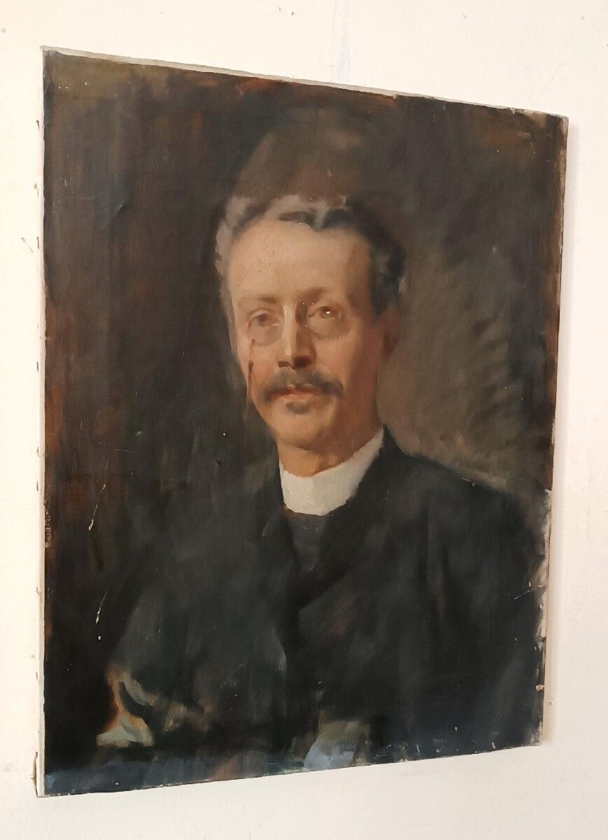 Oil Painting On Canvas, Late 19th Century, Portrait photo furniture