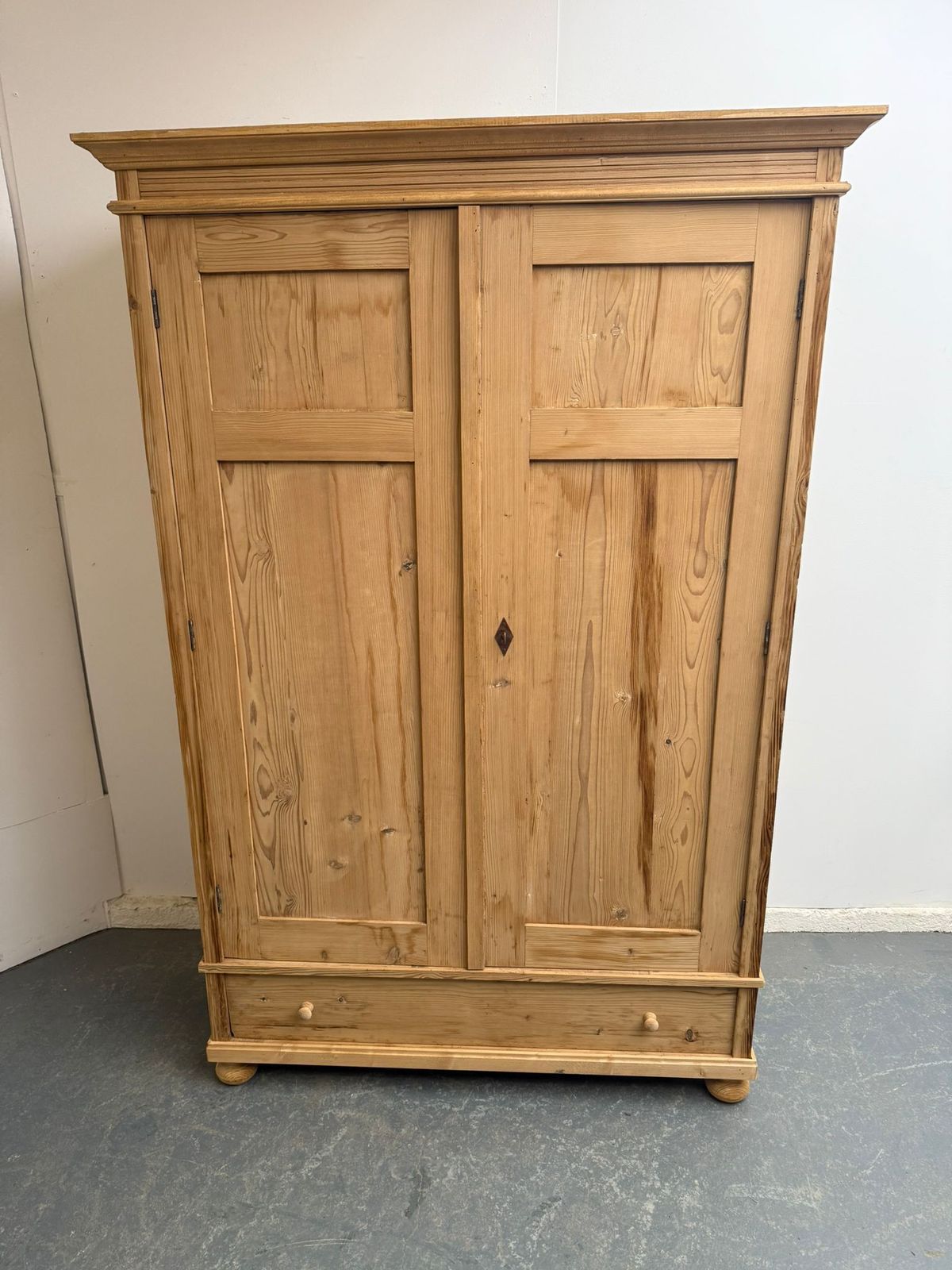 A Classic Antique Pine Knockdown Wardrobe To Wax/Paint photo buy