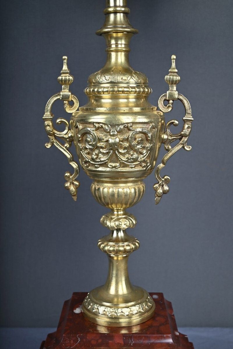 1210.0 Pair Of Important Bronze Candelabra, Renaissance Style – 1920 photo