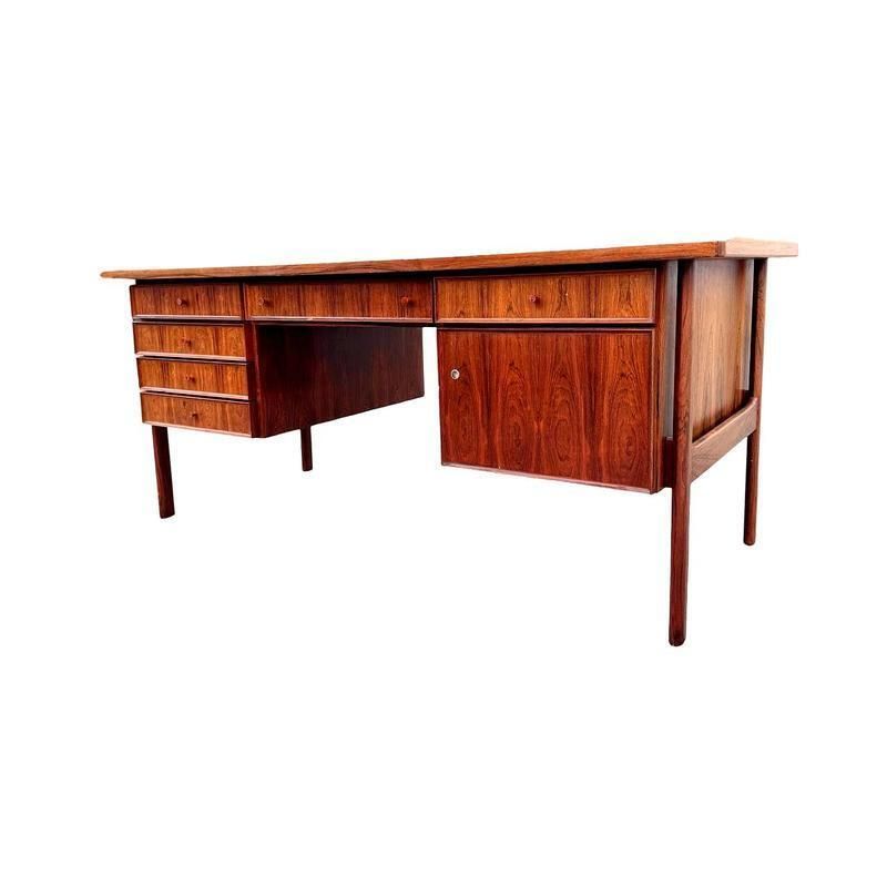 Danish Rosewood Desk In The Style Of Arne Vodder, 1960s photo for sale
