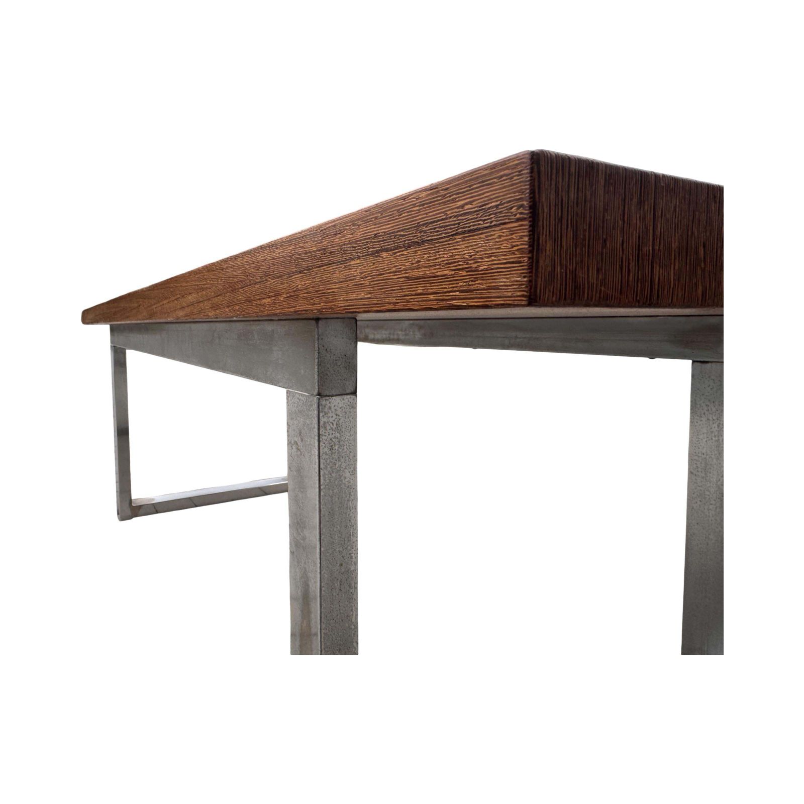 Mid Century Modern Brutalist Coffee Table In Wenge And Steel, Germany, 1960s photo 809.0