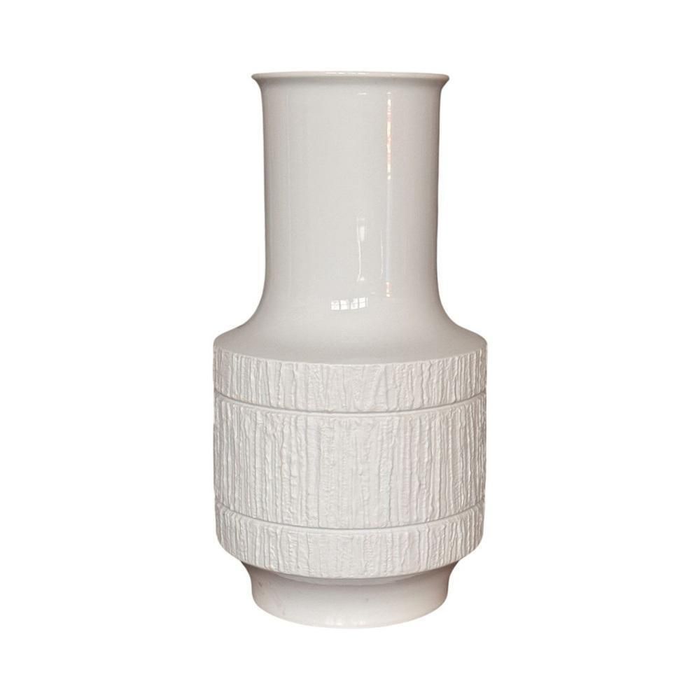Large Ivory Ceramic Floor Vase By Richard Scharrer For Thomas / Rosenthal, Germany, 1970s photo 578.0