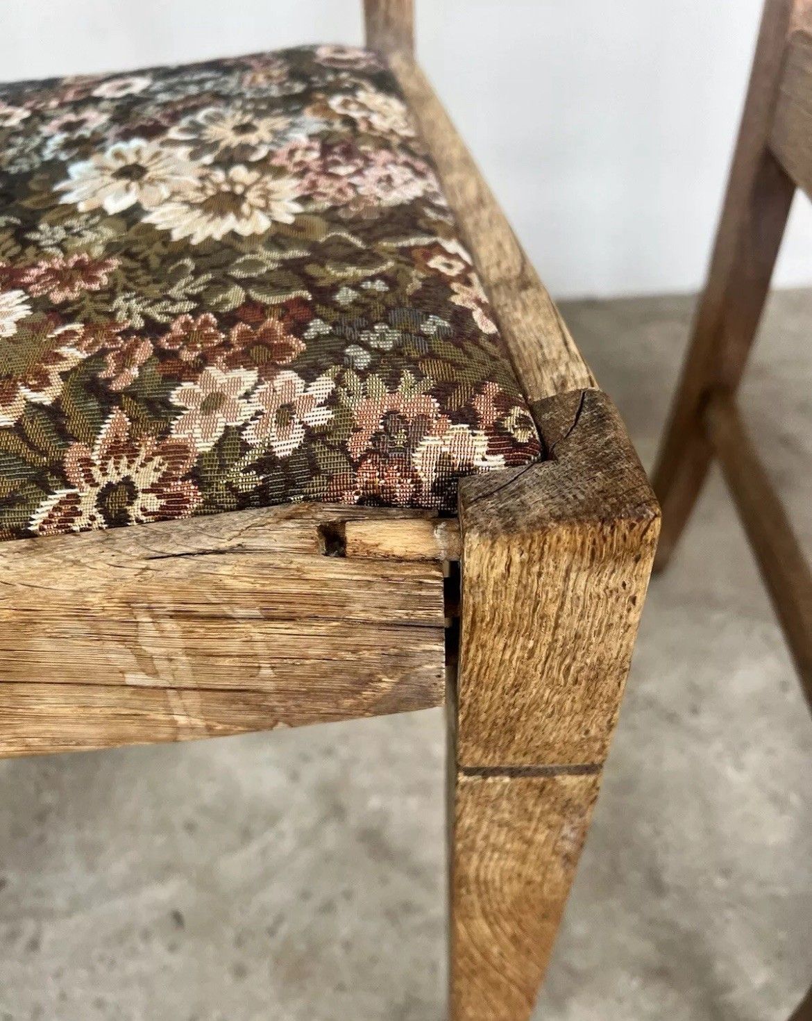 Vintage Antique Pair Set Of 2 Arts And Crafts Oak Dining Chairs photo Furniture