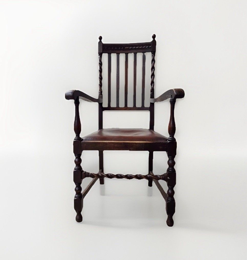 Antique Rustic Armchair Side Occasional Accent Side Chair photo furniture