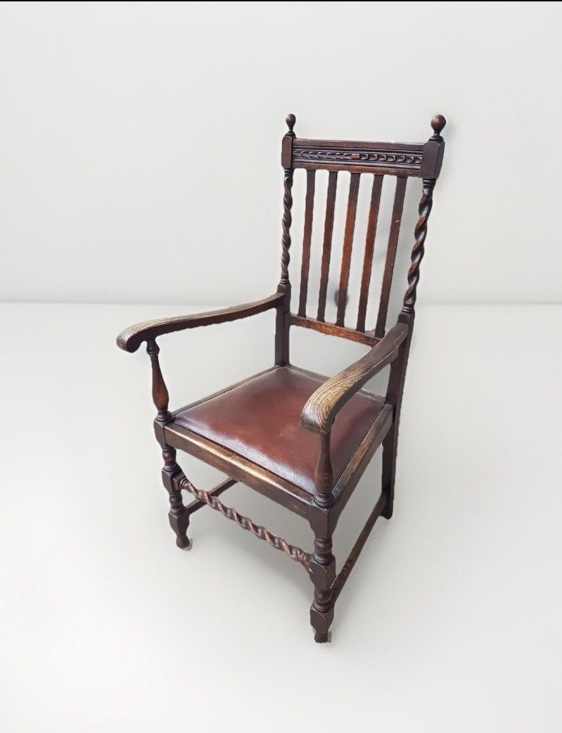 Antique Rustic Armchair Side Occasional Accent Side Chair photo for sale