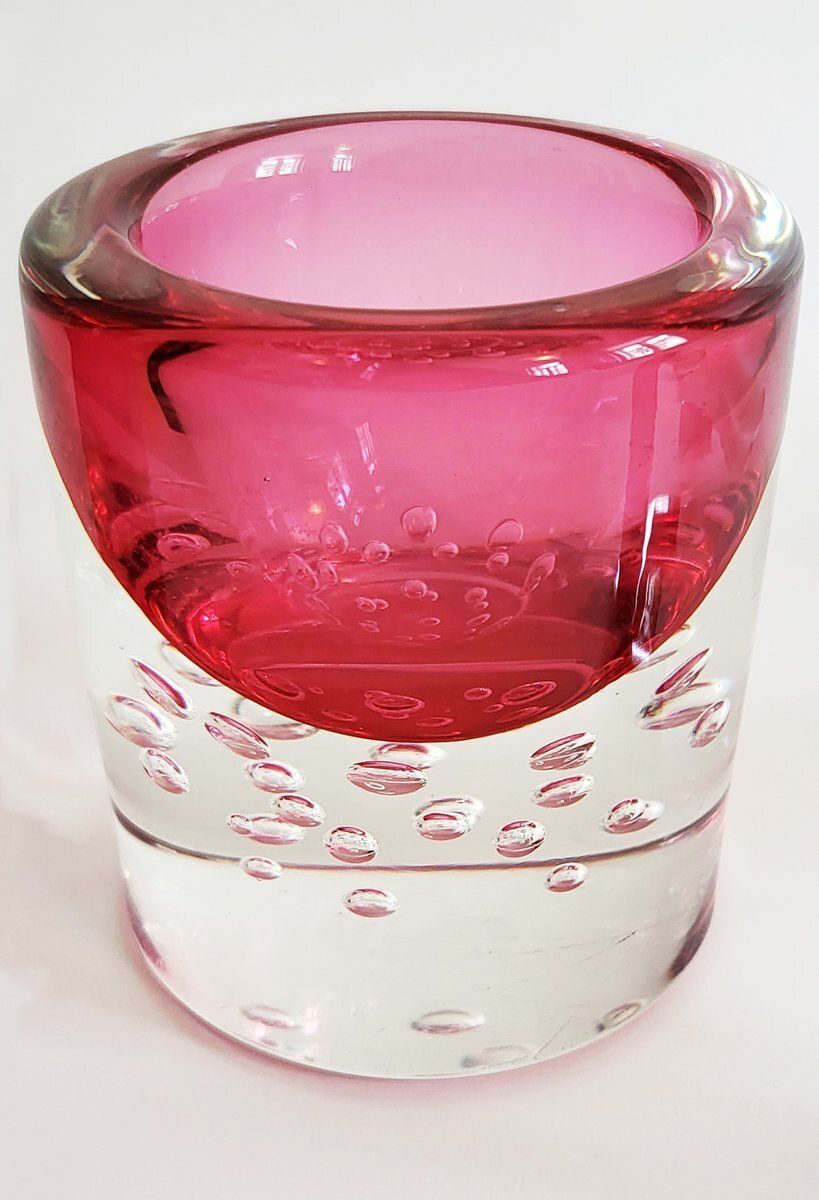 Czech Glass Vase By Jaroslav Svoboda, 1974