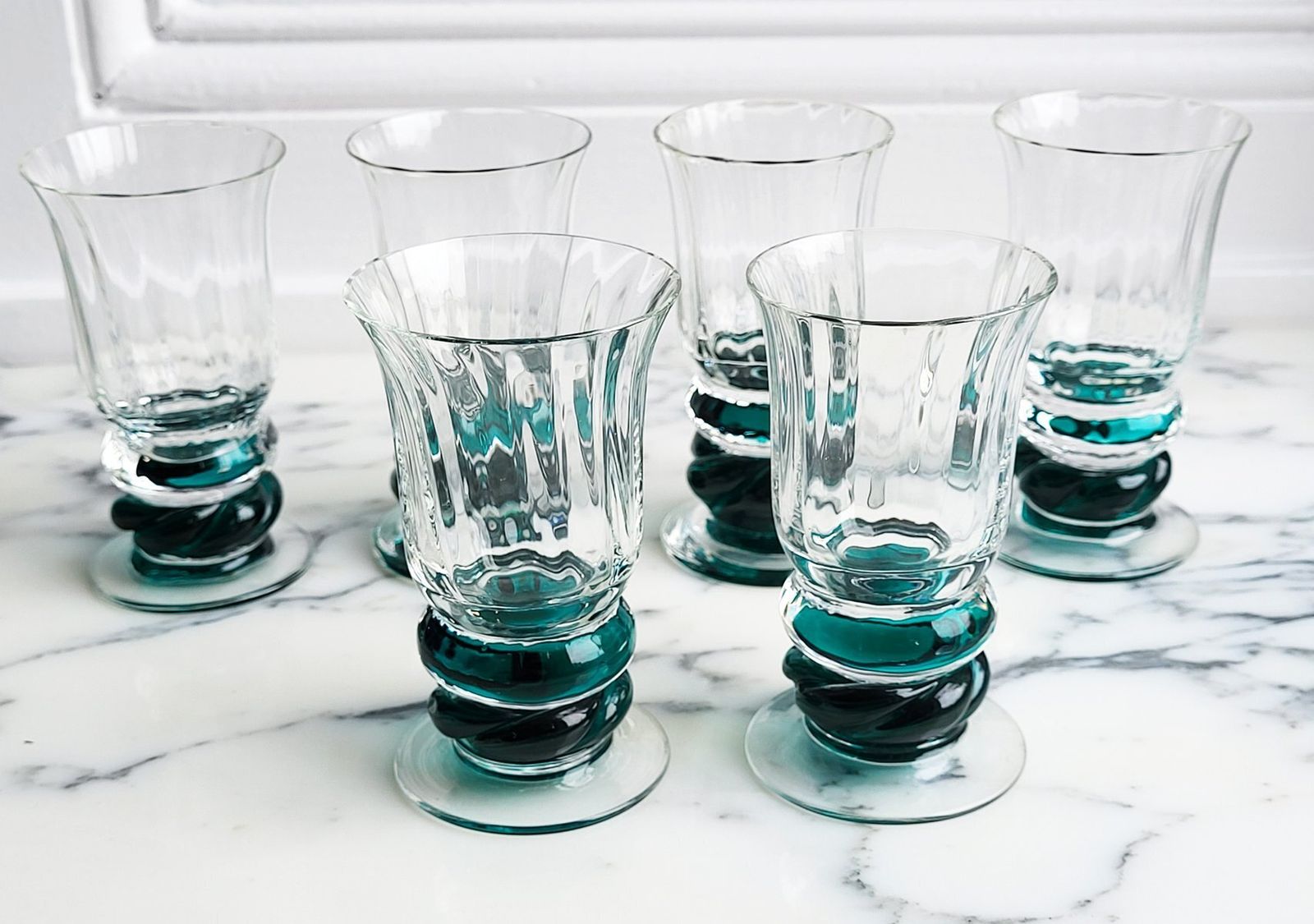 Mid Century Modern Italian Murano Glass Liqueur Glasses, 1960s, Set Of 6 photo furniture