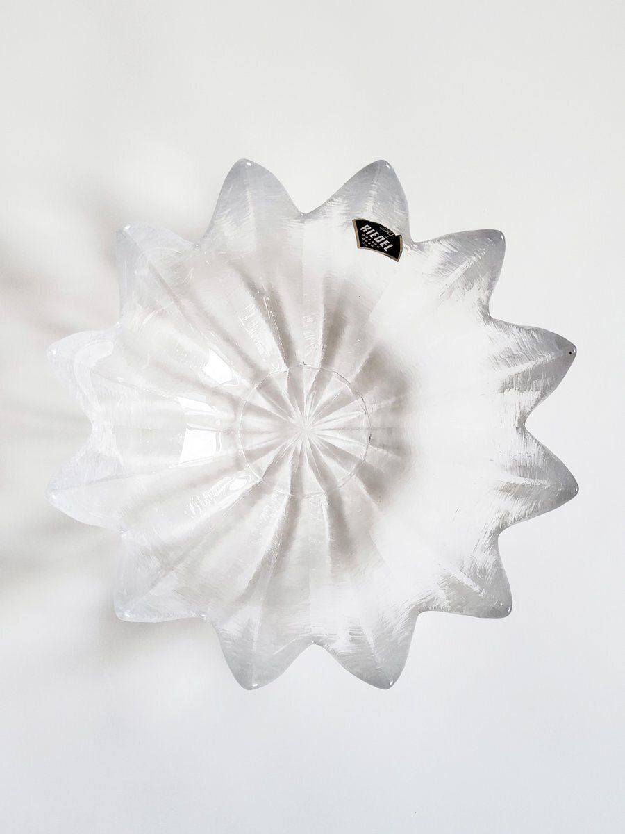 Star Shaped Crystal Glass Dessert Bowls By C. J. Riedel, Austria, 1970s, Set Of 6 photo vinterior