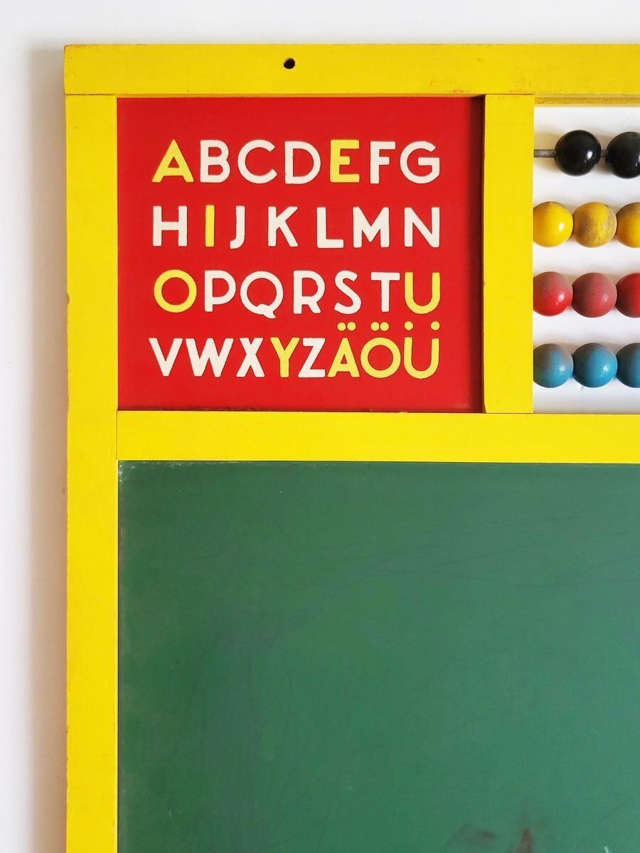 Mid Century Swedish School Board From Brio, 1960s photo for sale