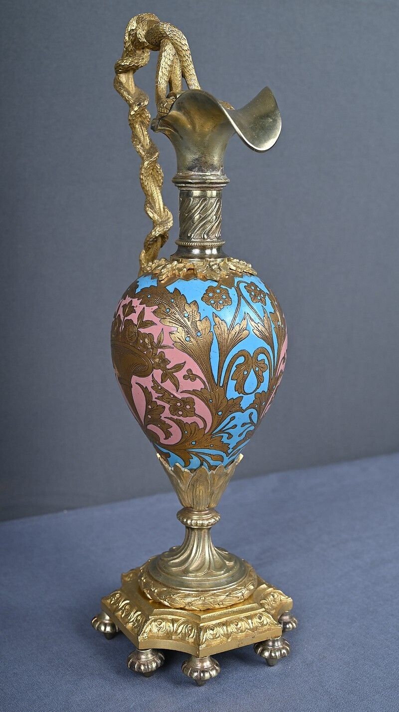 photo furniture Pair Of Bronze & Cloisonné Enamel Ewers, Napoleon III Period – Mid 19th Century