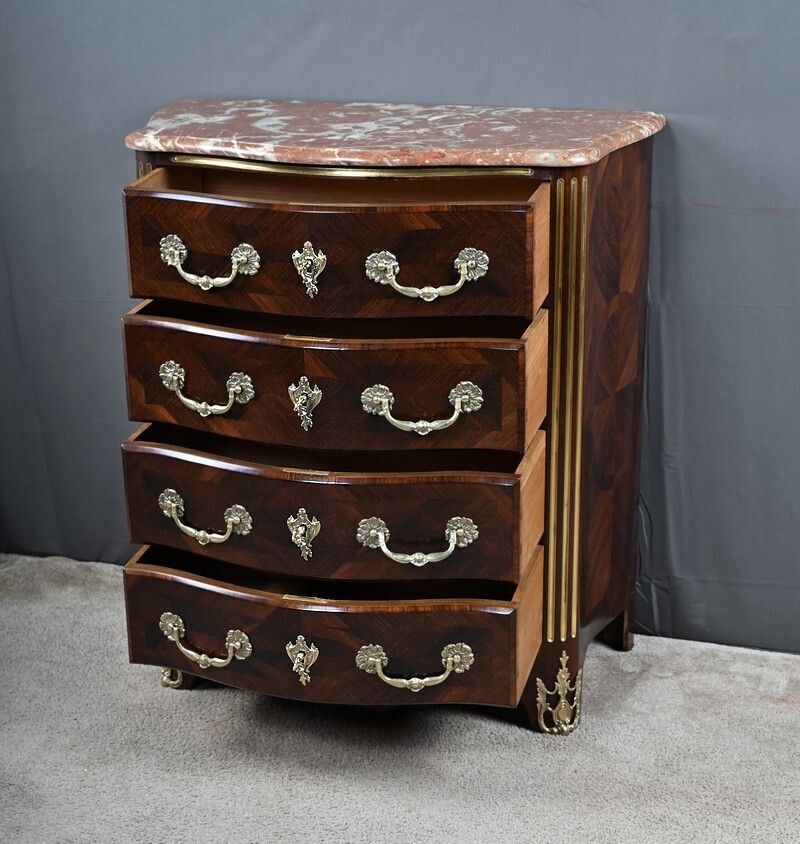 photo vinterior Marquetry Commode, Regency Style, Napoleon III Period – Mid 19th Century