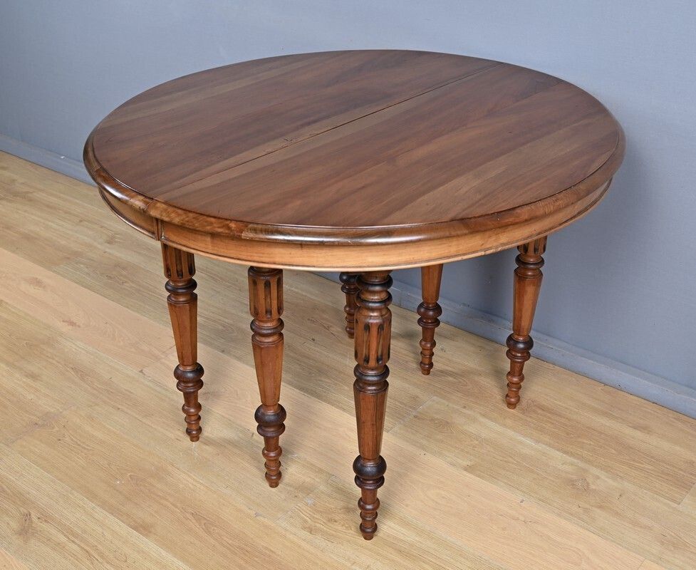Extendable Walnut Table, Louis Philippe Style – Late 19th Century photo 2020.0
