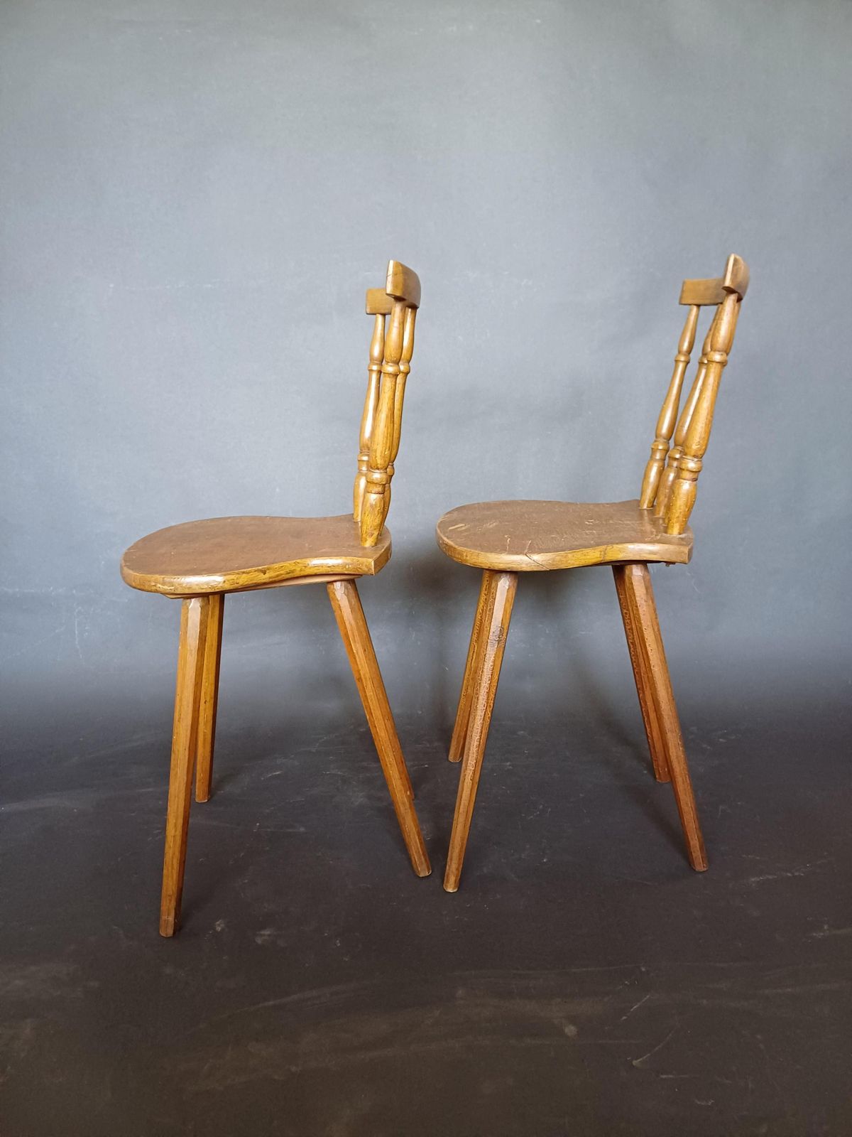 Set Of Slovenian Alps Farm Chairs, 1930s photo Furniture