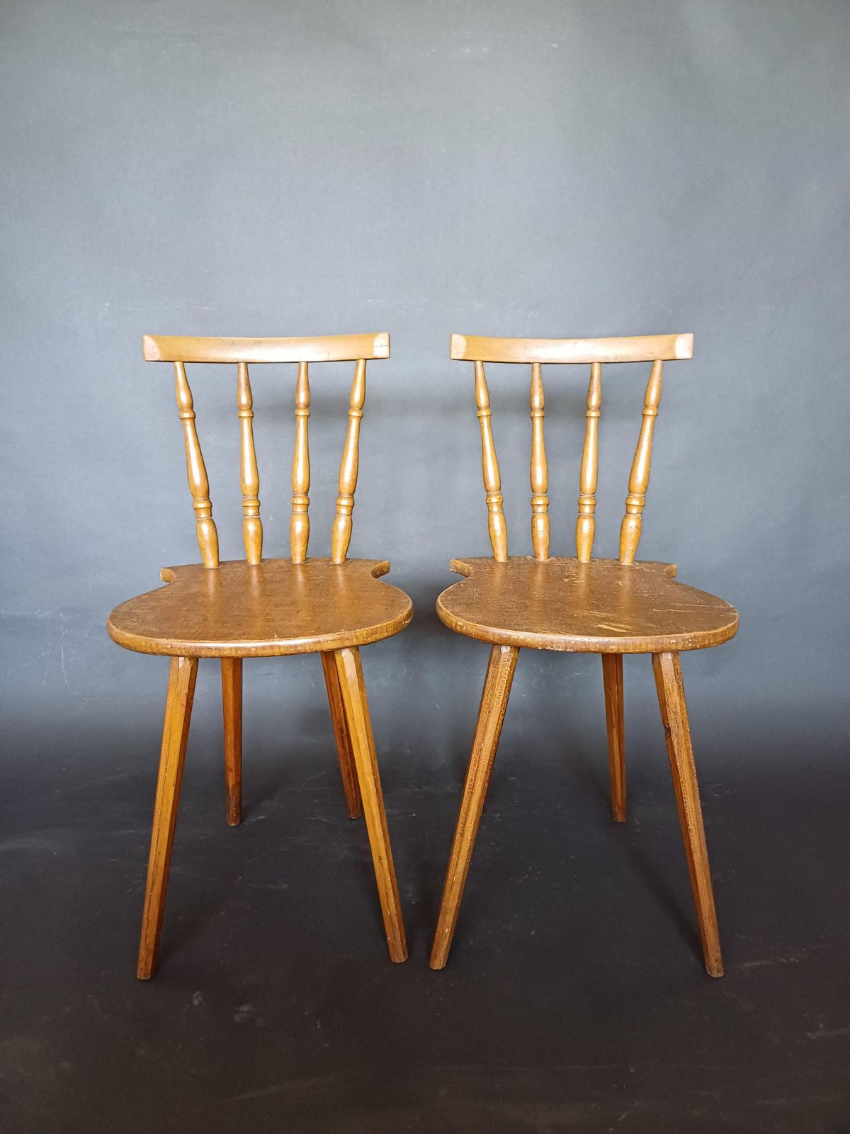 Set Of Slovenian Alps Farm Chairs, 1930s photo 641.7