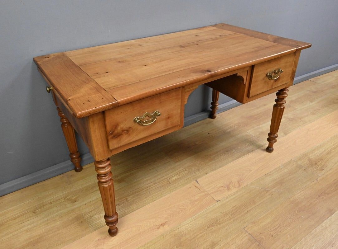 Cherrywood Writing Desk, Louis Philippe Style – Late 19th Century photo for sale