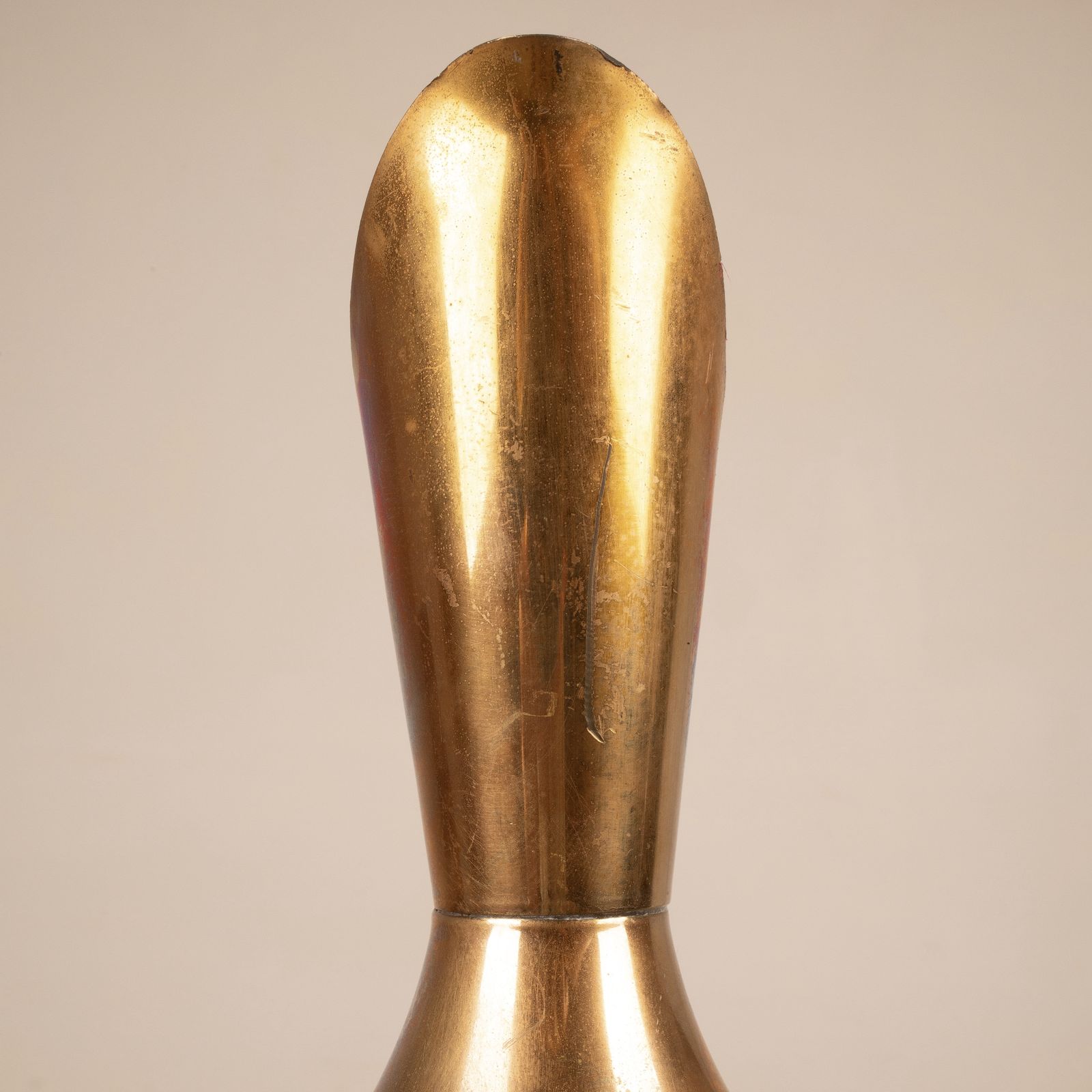 photo buy Thermos In Gray Parchment And Brass By Aldo Tura 1960