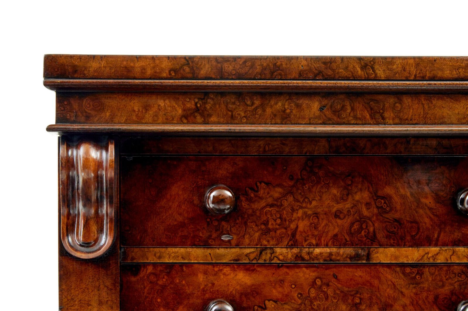 Early Victorian Burr Walnut Wellington Chest photo 2915.0