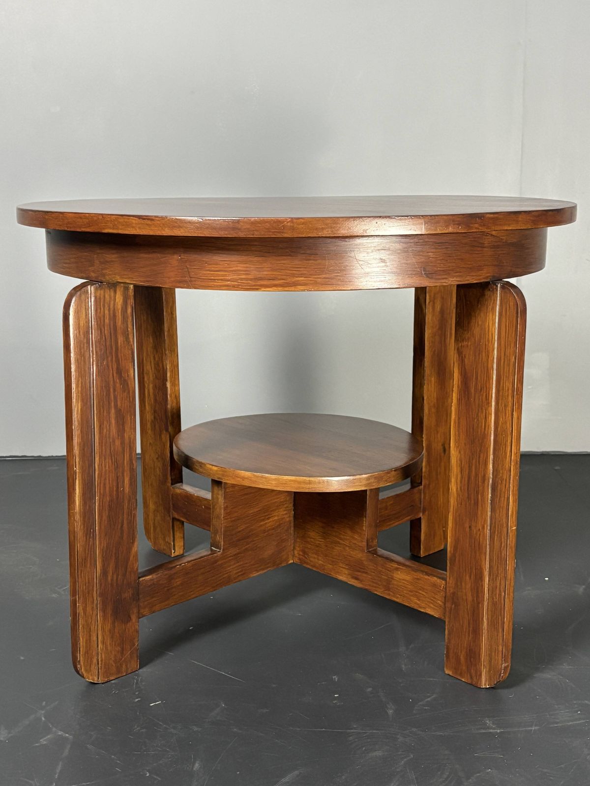 Midcentury Dutch Art Deco Mahogany Side Or Coffee Table, Ca 1940s   1950s photo furniture