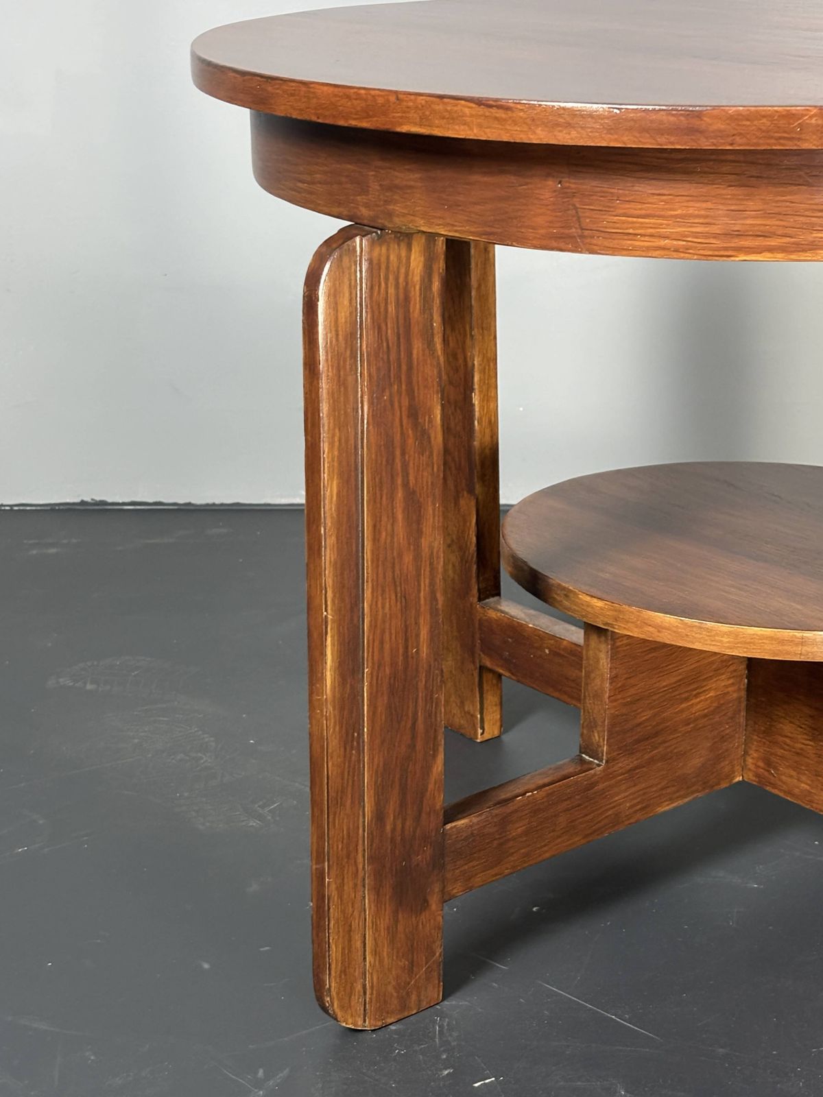 Midcentury Dutch Art Deco Mahogany Side Or Coffee Table, Ca 1940s   1950s photo vintage