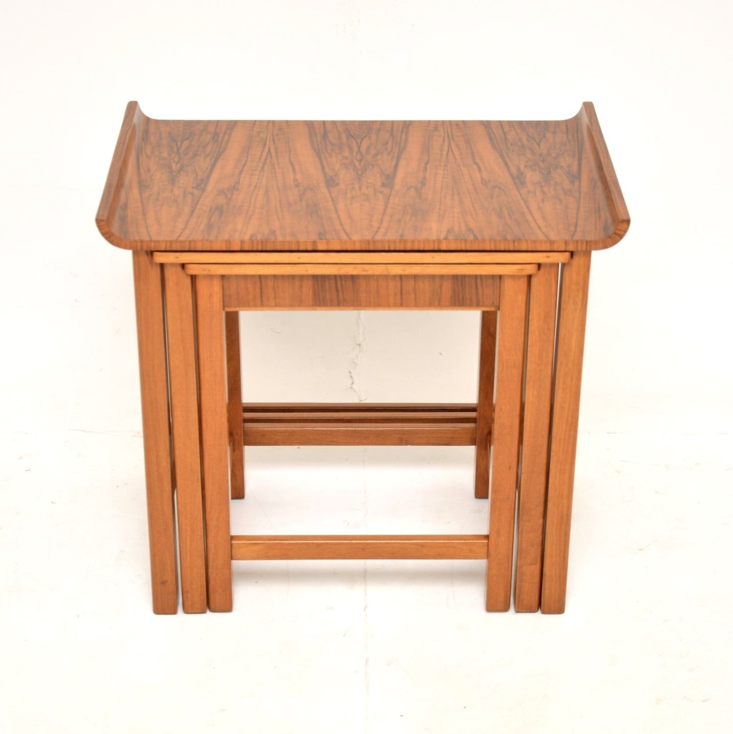 Art Deco Figured Walnut Nest Of Tables photo for sale
