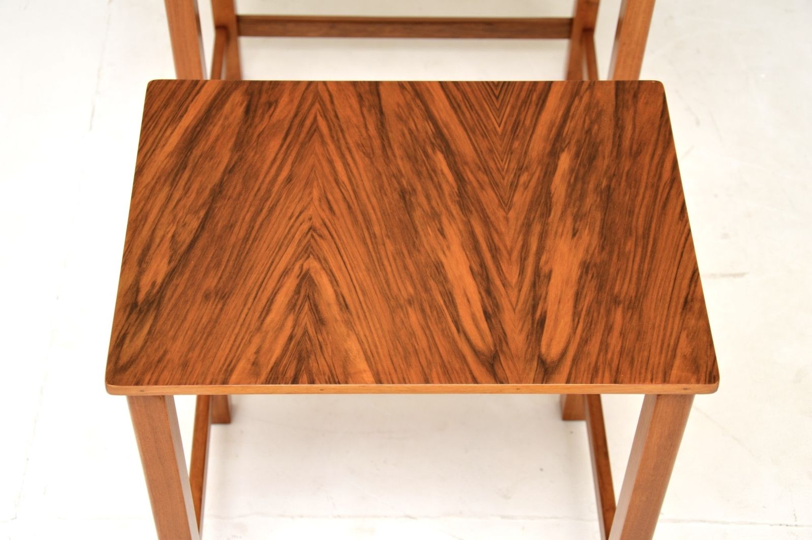 photo for sale Art Deco Figured Walnut Nest Of Tables