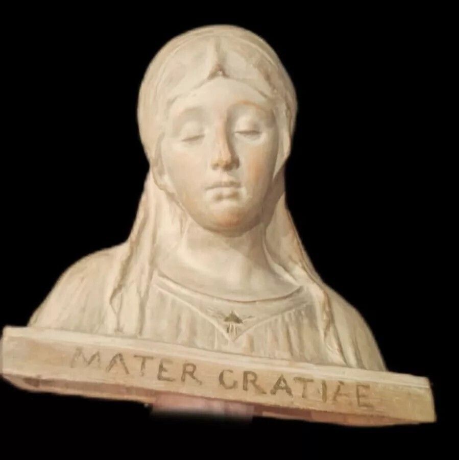 Terracotta Bust Of The Virgin, Sculpture Signed A. Neri, Early 20th Century.