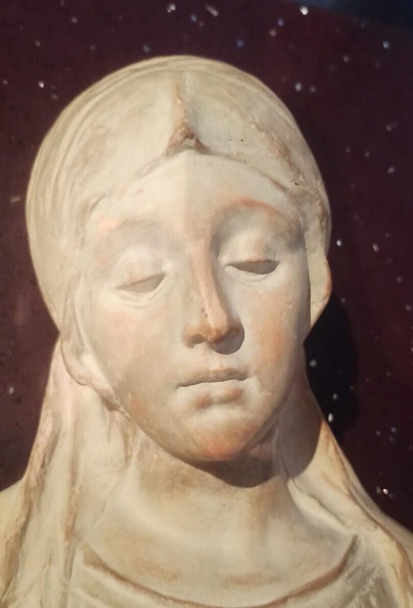 Terracotta Bust Of The Virgin, Sculpture Signed A. Neri, Early 20th Century. photo Art