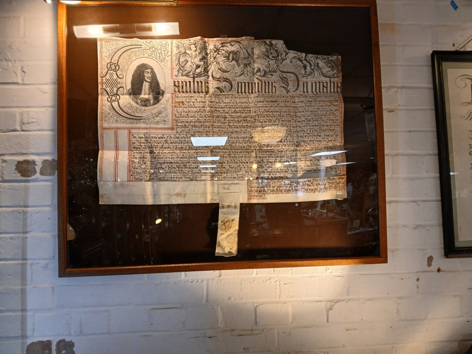 Rare Royal Patent Legal Document Issued During The Reign Of Charles II 1660 1685 photo furniture