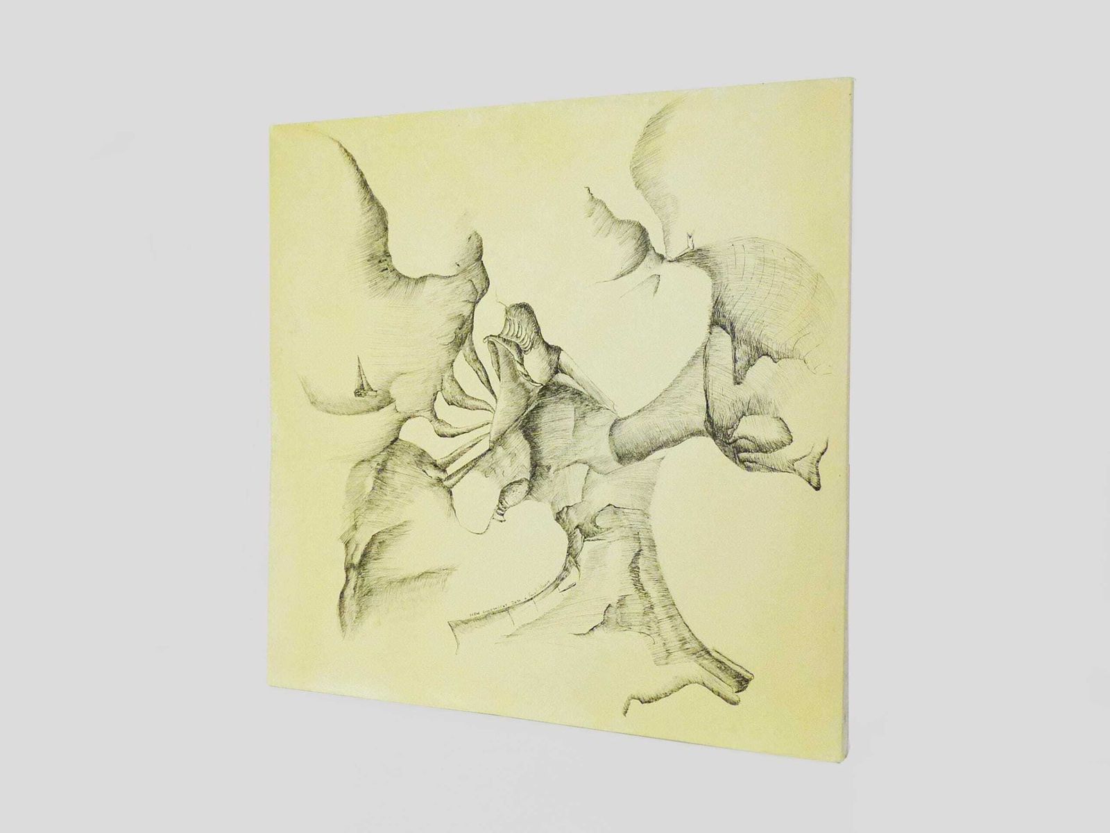 Mixed Media, Oil And Black Pen On Canvas, Serge Goldwitcht, "Glissements" (Sliding), 2010, 80 X 80 Cm (31.49 X 31.49 In) photo for sale