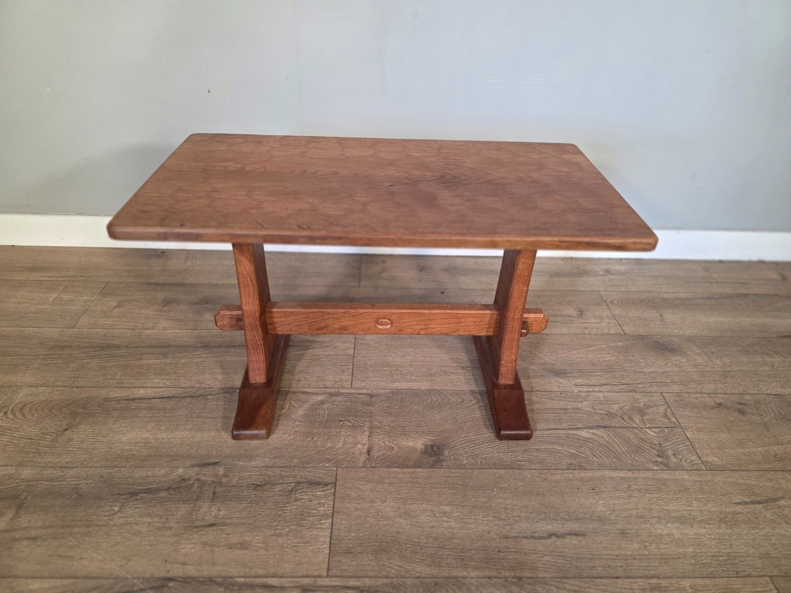 Antique Oak Acornman Arts And Crafts Coffee Table photo furniture