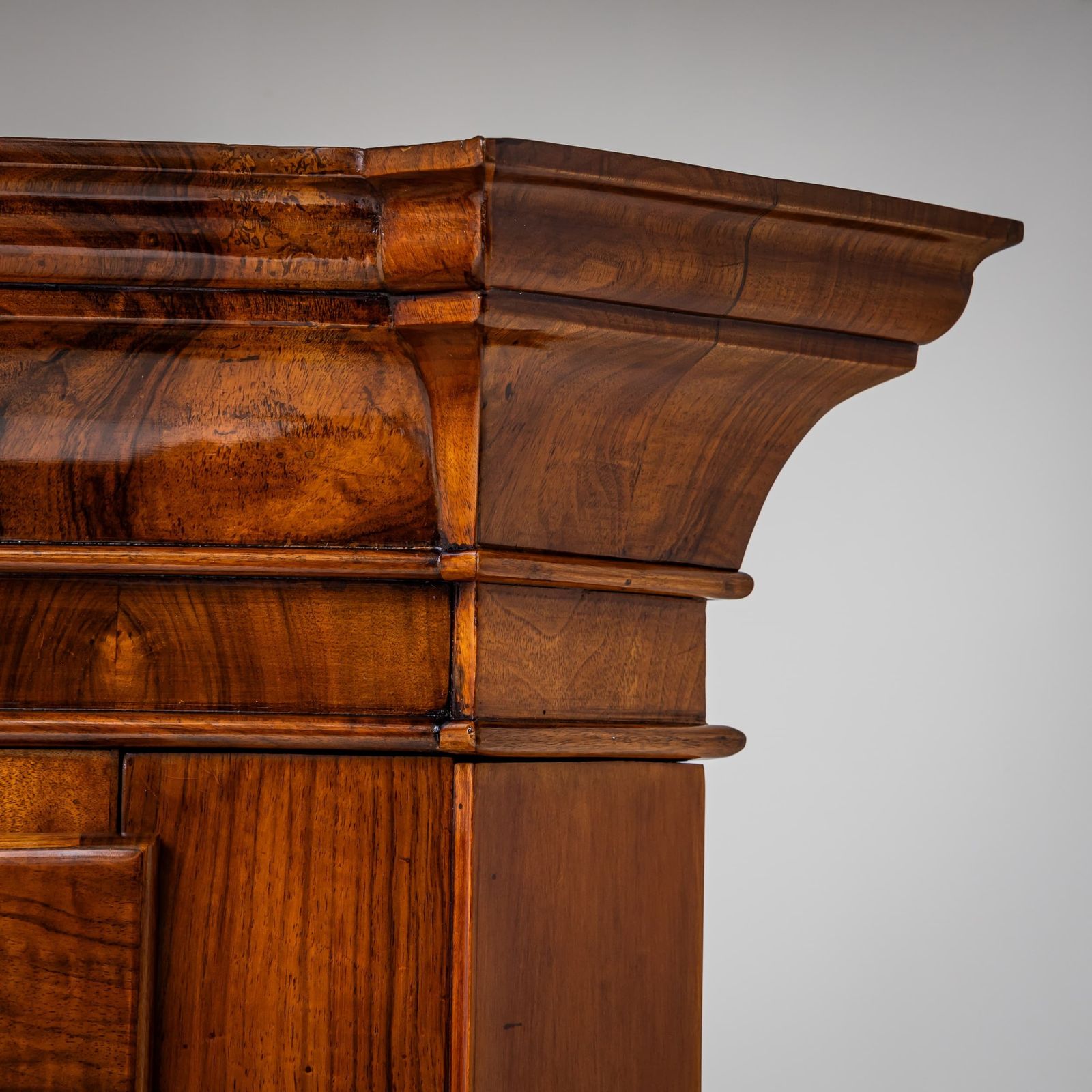 Baroque Wardrobe In Walnut, Switzerland, Circa 1800 photo vintage