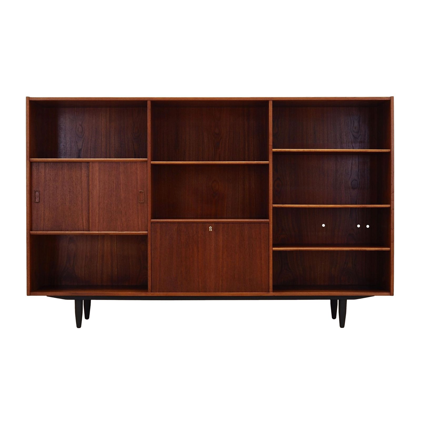 Teak Bookcase, Danish Design, 1970s, Production: Kjeld Bundgard