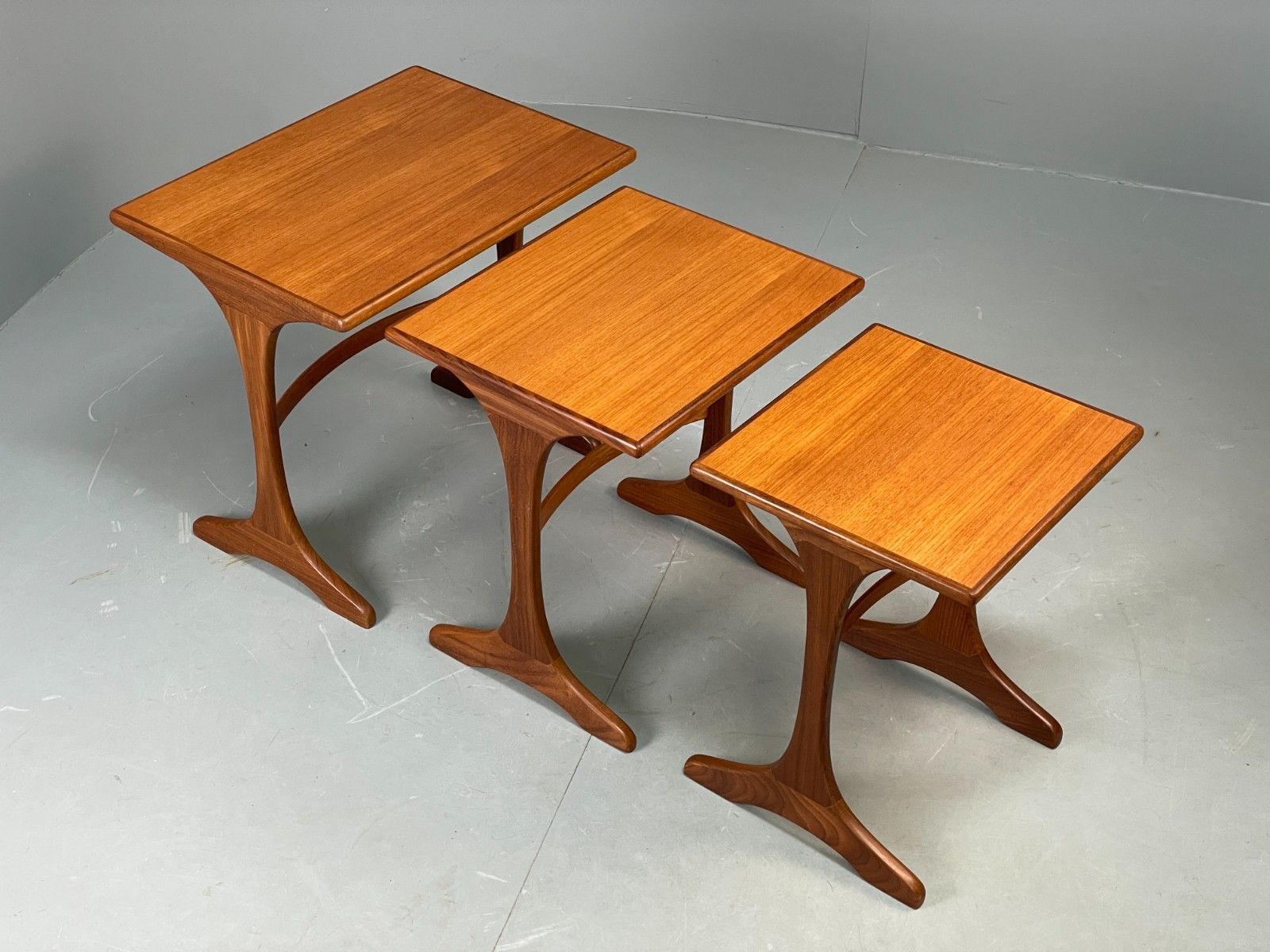G Plan Side Tables Vintage Teak Set Of Three Retro 1970s Eb10668 Mwoo photo for sale