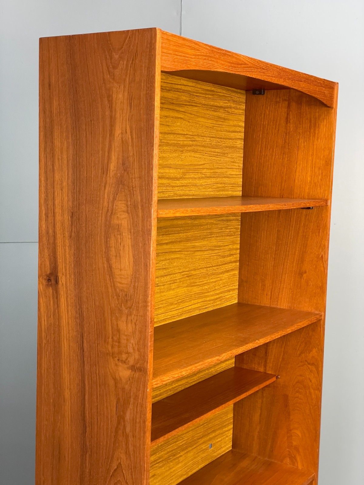 325.0 Vintage Teak Wall Unit Retro 1960s Shelving Sliding Doors Eb10669 Mwoo photo
