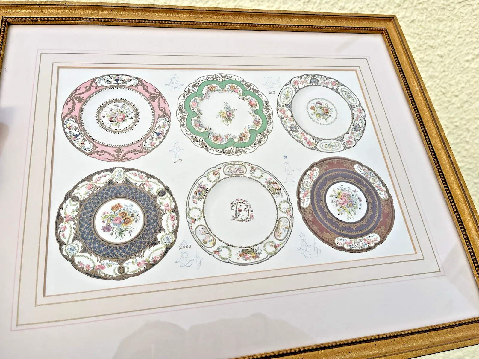 Original Antique Framed Lithograph Showing Sevres Soft Porcelain Edouard Garnier photo 160.0