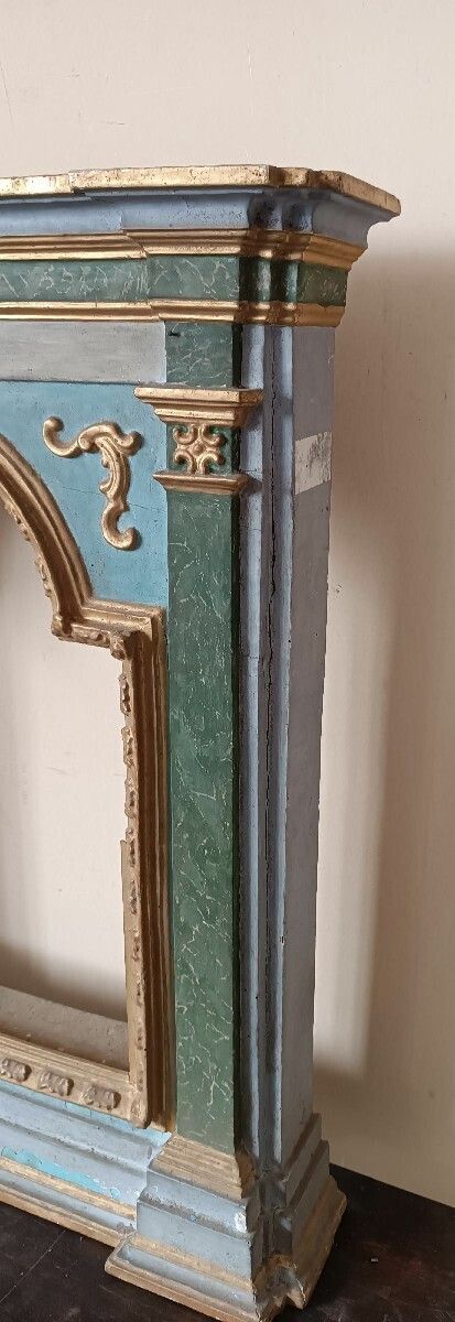 photo for sale Antique Shrine, Lacquered And Gilded Frame, 18th Century