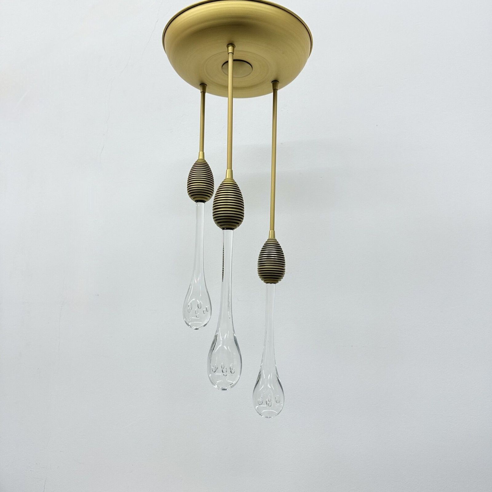 Mid Century Design Ceiling Lamp Murano Glass Drops 1970’s photo furniture