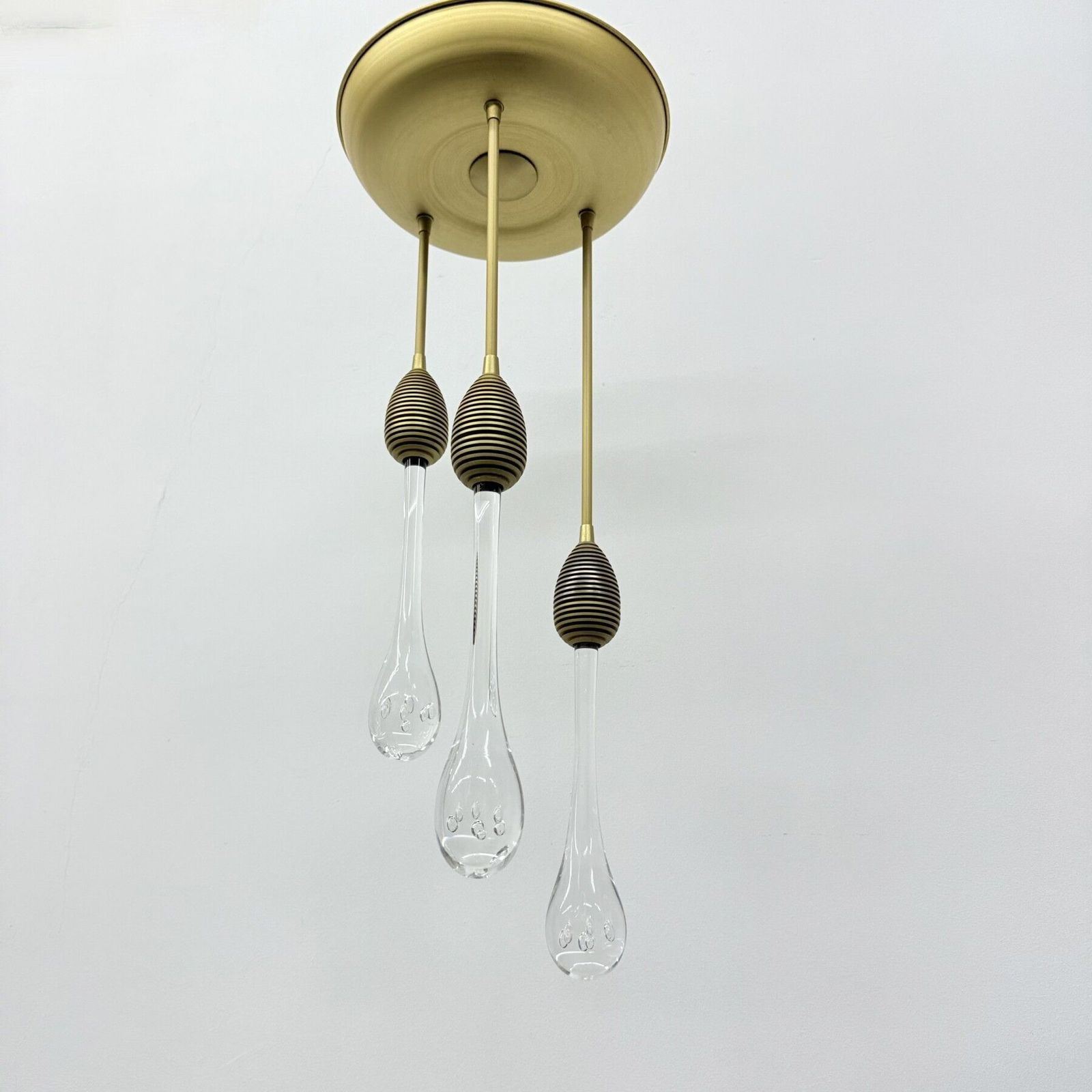 Mid Century Design Ceiling Lamp Murano Glass Drops 1970’s