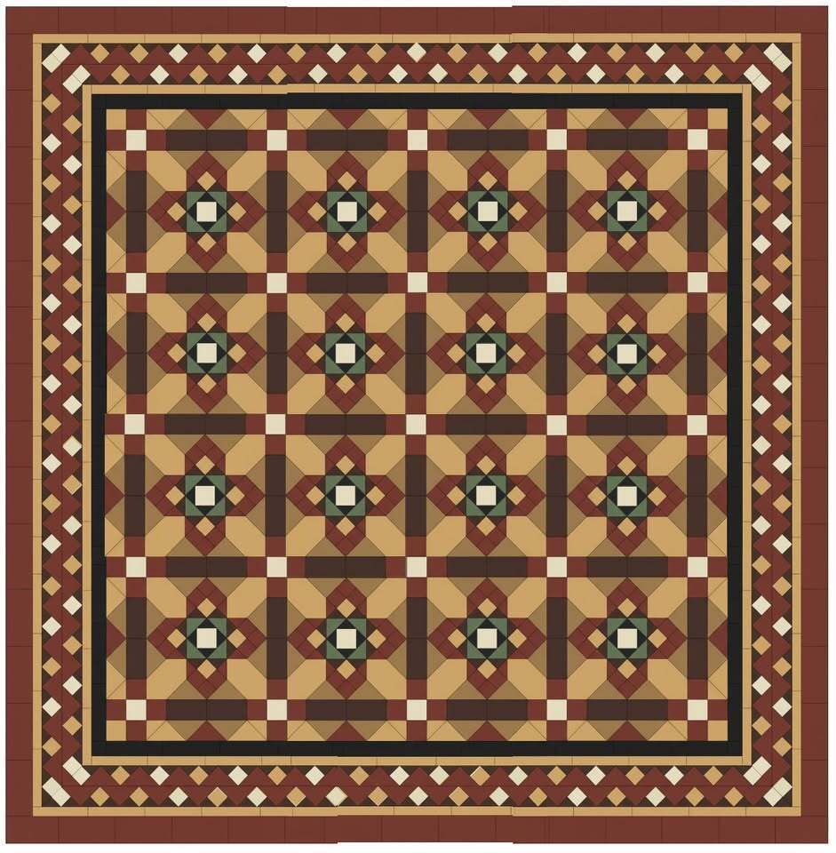A Beautiful Victorian Floor Tiles Flooring Reclaimed Salvaged Apprx 5 M2 photo furniture
