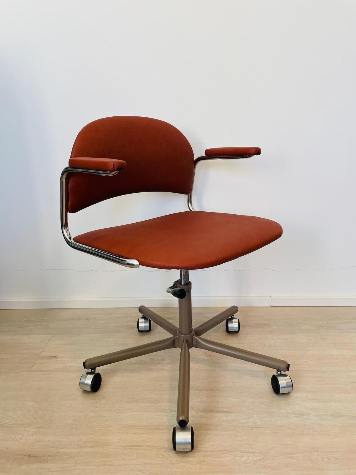 Vintage Burgundy Office Chair By Kovona K 107 From Czechoslovakia 1970’s photo furniture