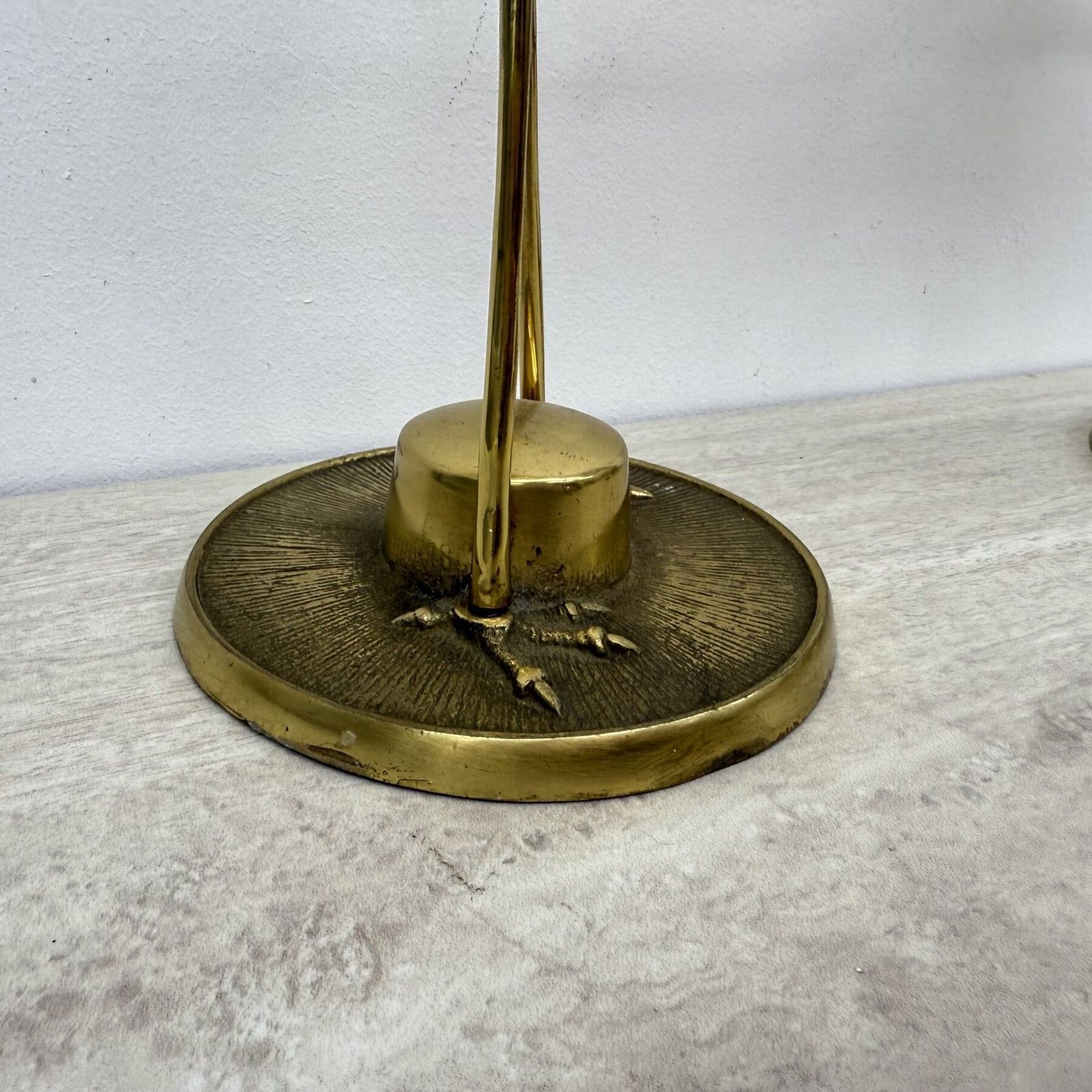 Pair Of Large Mid Century Design Brass Crane Birds , 1970’s photo 411.0