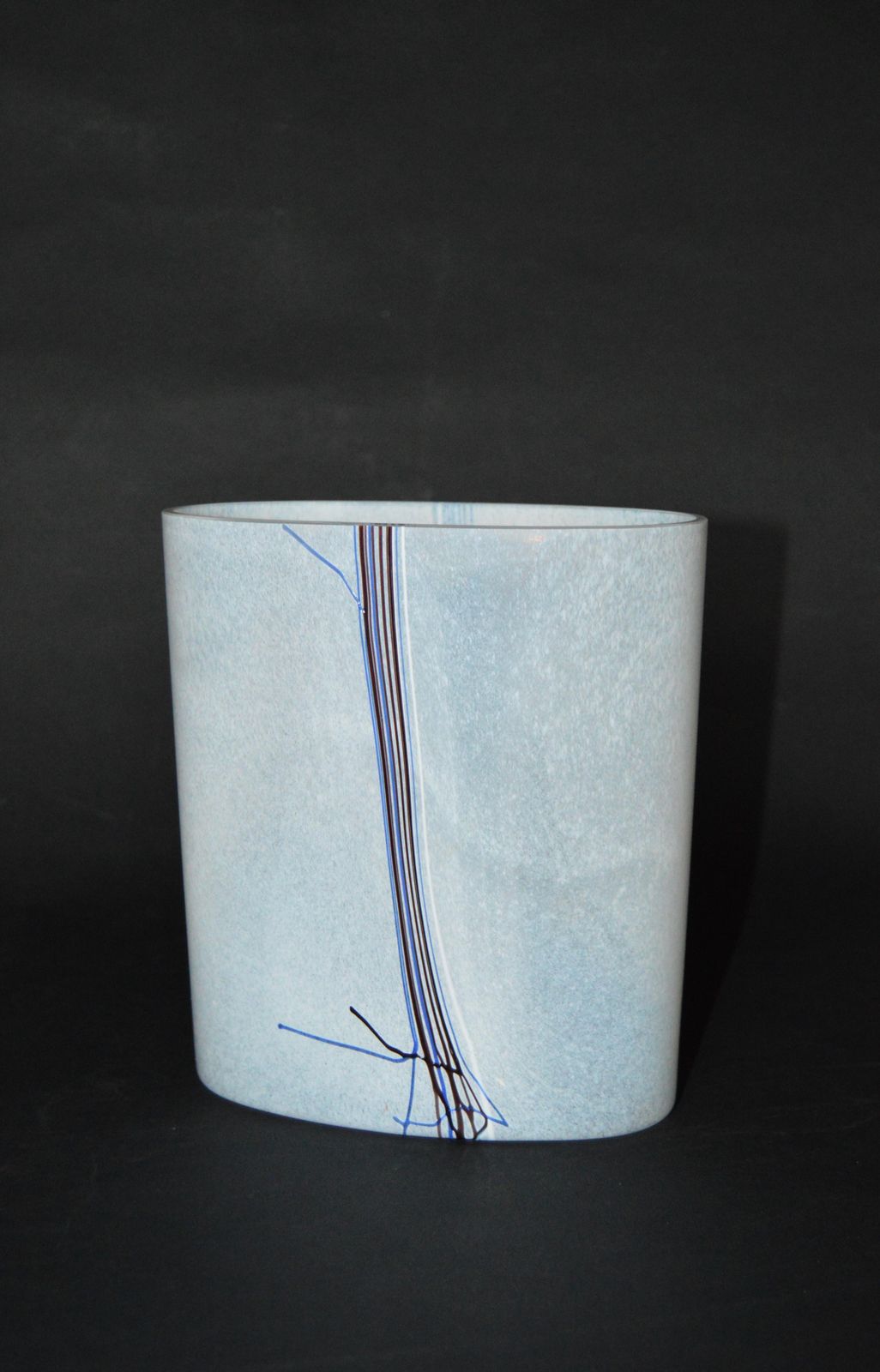 374.9 Swedish Art Glass Rainbow Vase By Bertil Vallien For Kosta Boda, 1970s photo
