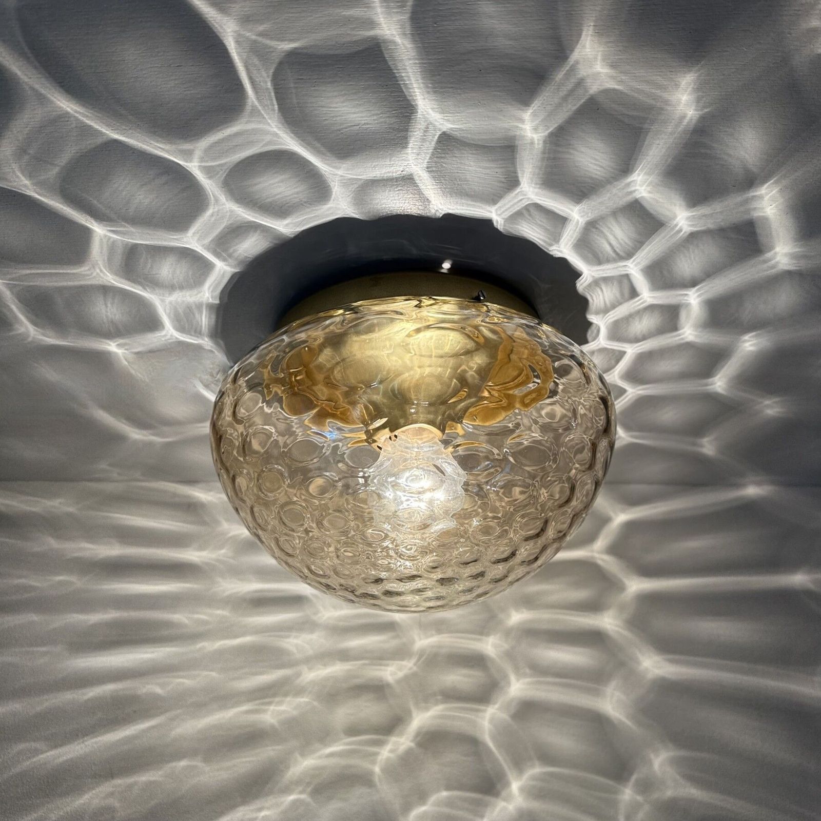 Mid Century Design Rzb Plafondlamp / Plafondmontage, Glas Jaren 1970 photo 246.0