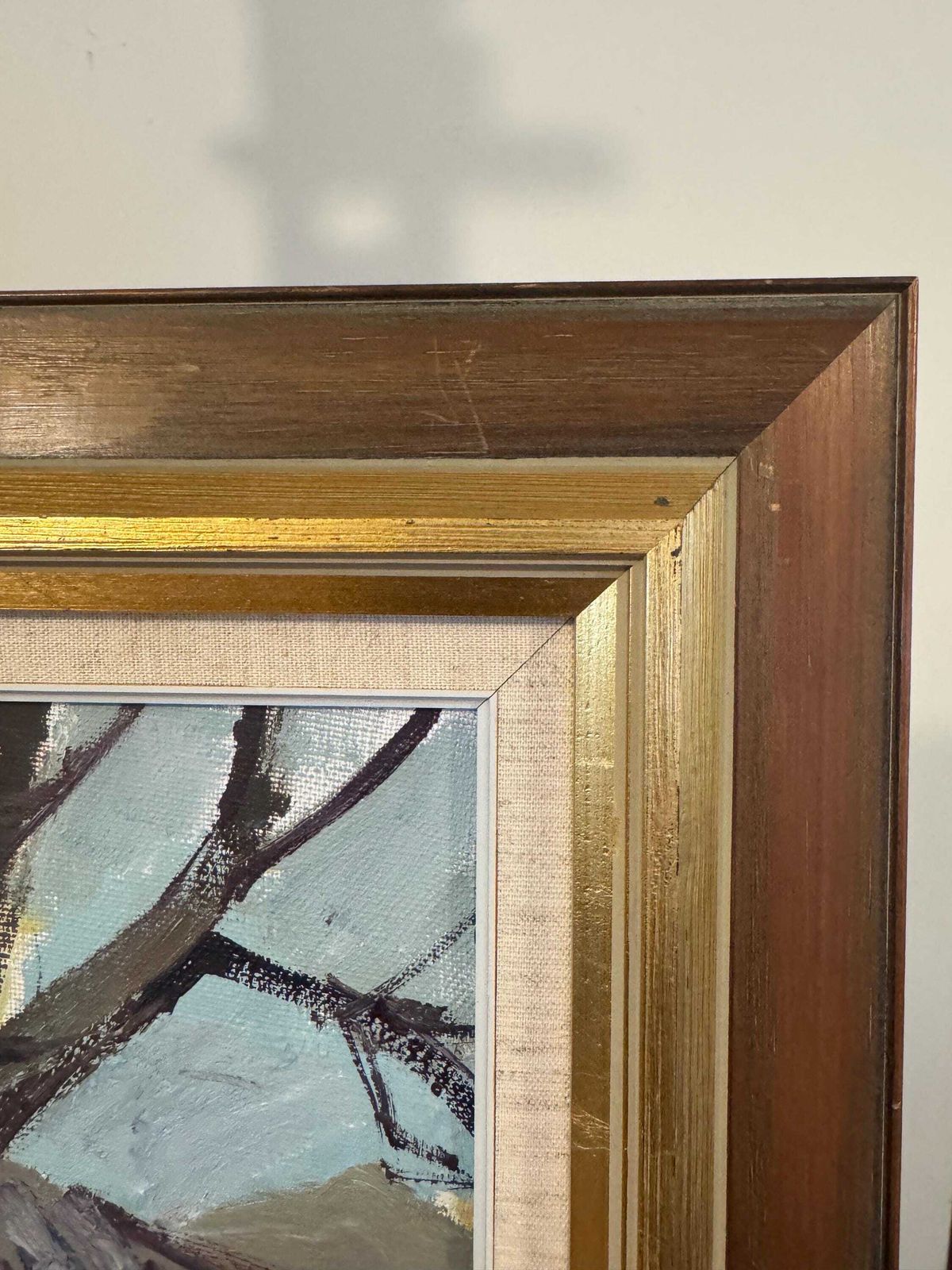 Swedish Original Oil Painting By Bertil Wahlberg Mid Century Modern Wall Art photo vinterior