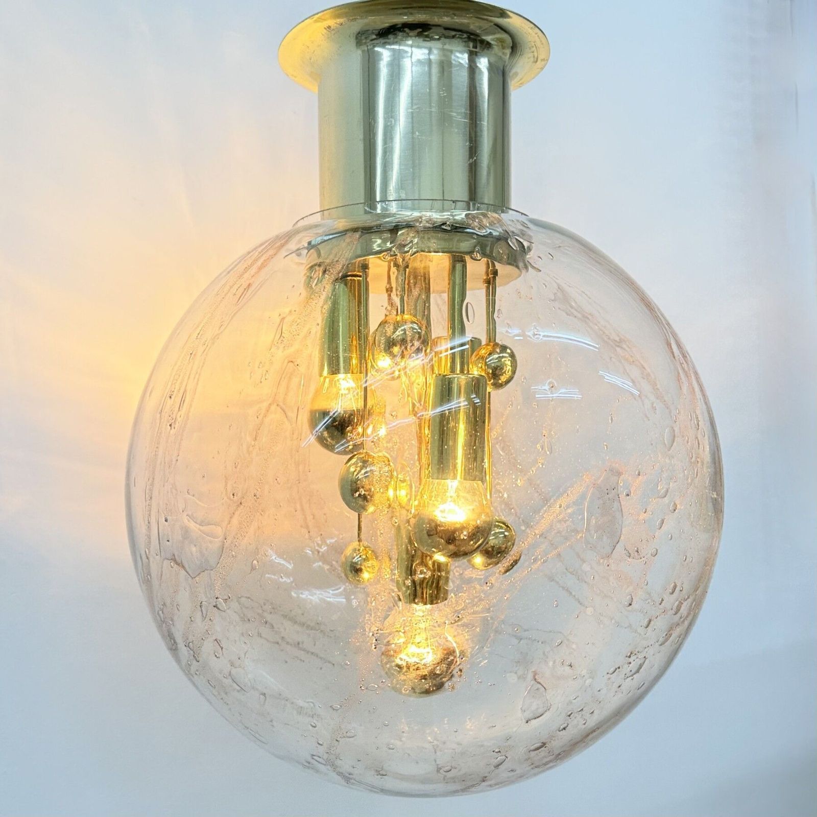 Doria Leuchten Glazen Plafondlamp Grote Bol, Jaren 1970 photo for sale