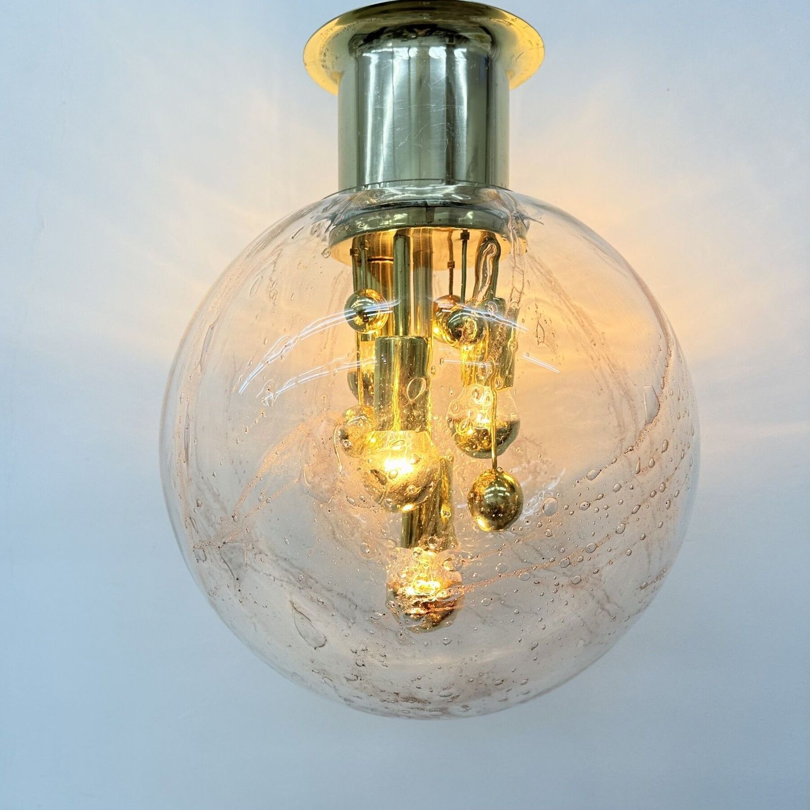 Doria Leuchten Glazen Plafondlamp Grote Bol, Jaren 1970 photo vinterior
