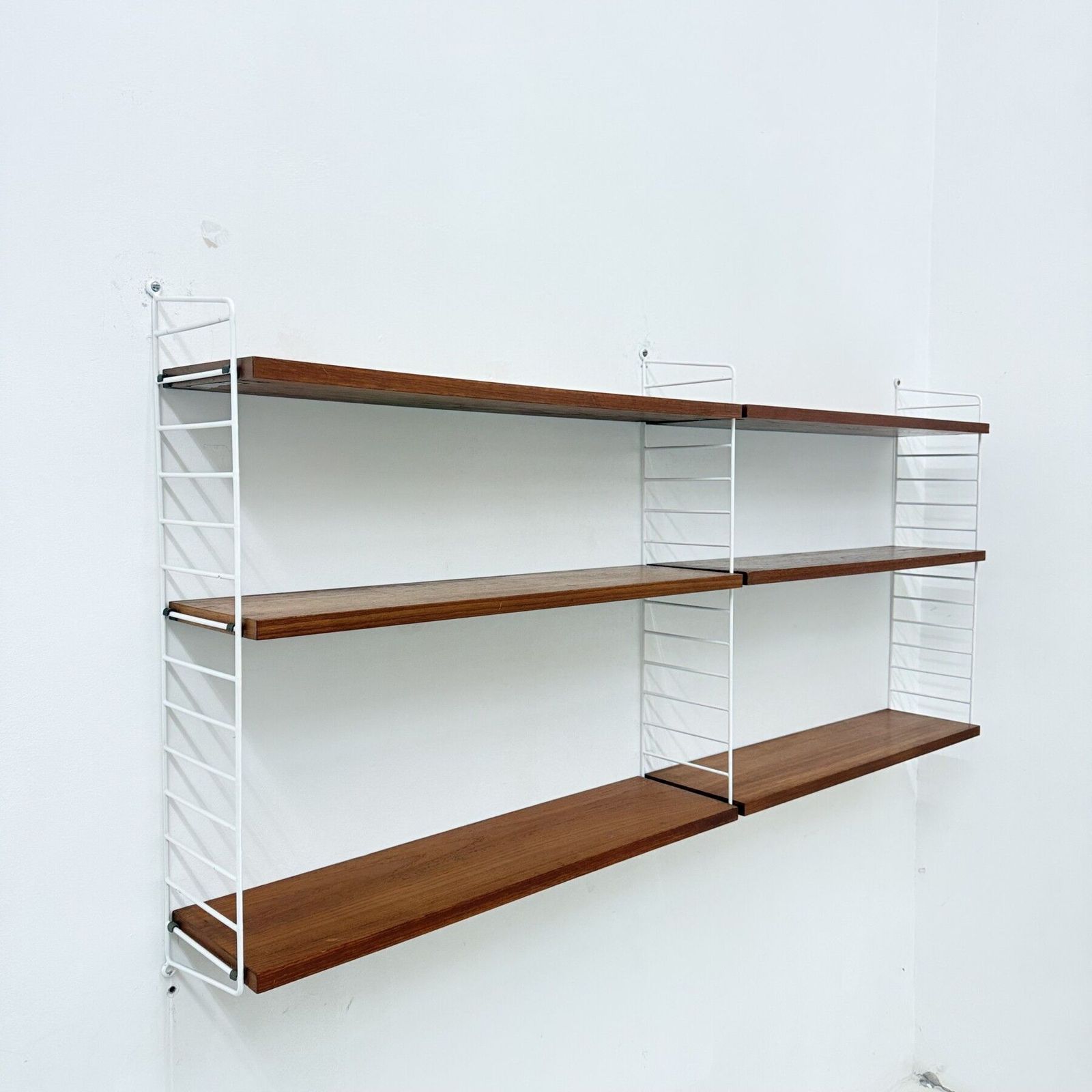 Mid Century Nisse Strinning String Design Teakhouten Wandmeubel, Ca. Jaren 1960 photo furniture