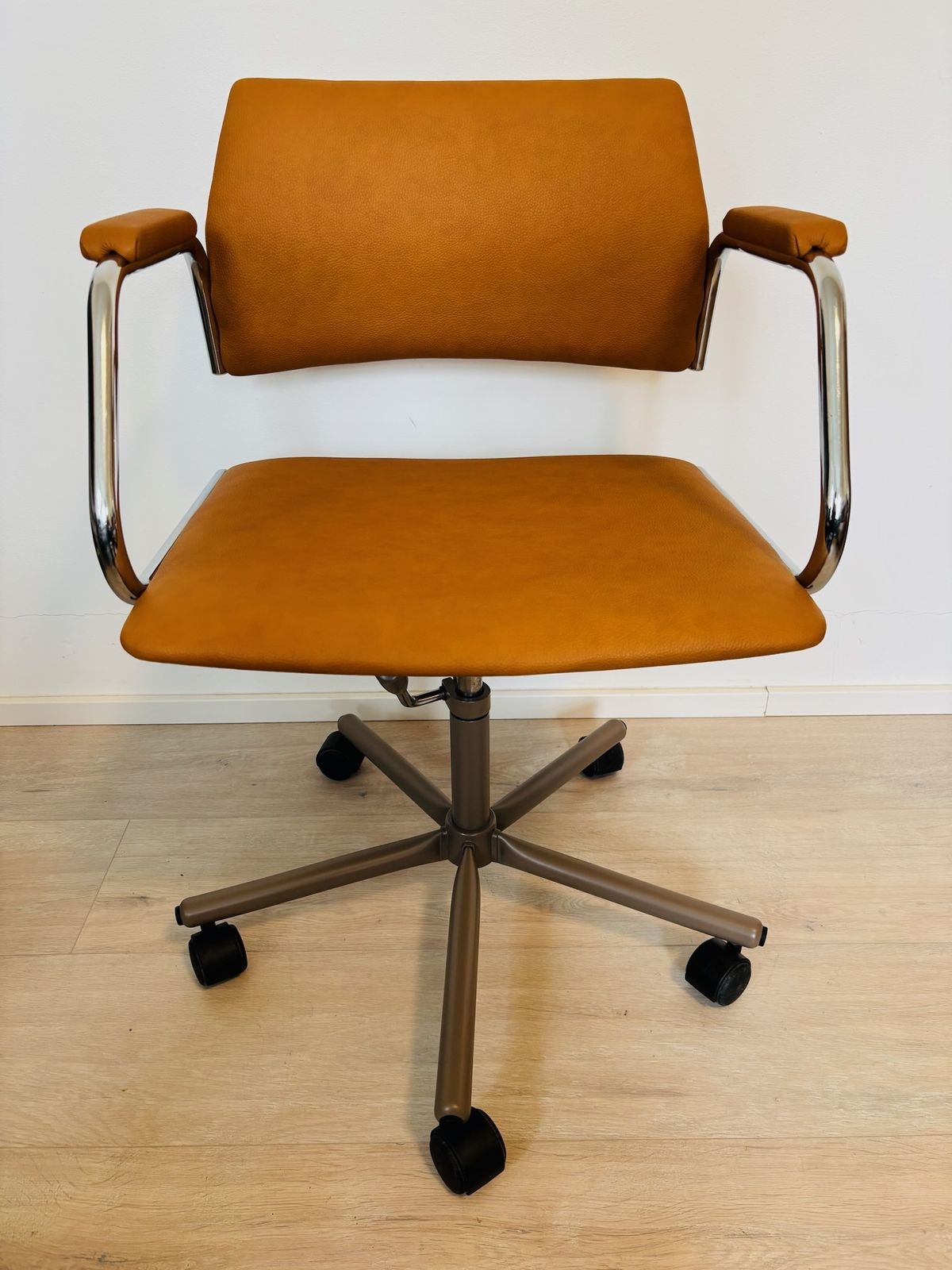 Vintage Dijon Mustard Office Chair By Kovona Model K 380, Czechoslovakia 1970’s photo 280.0
