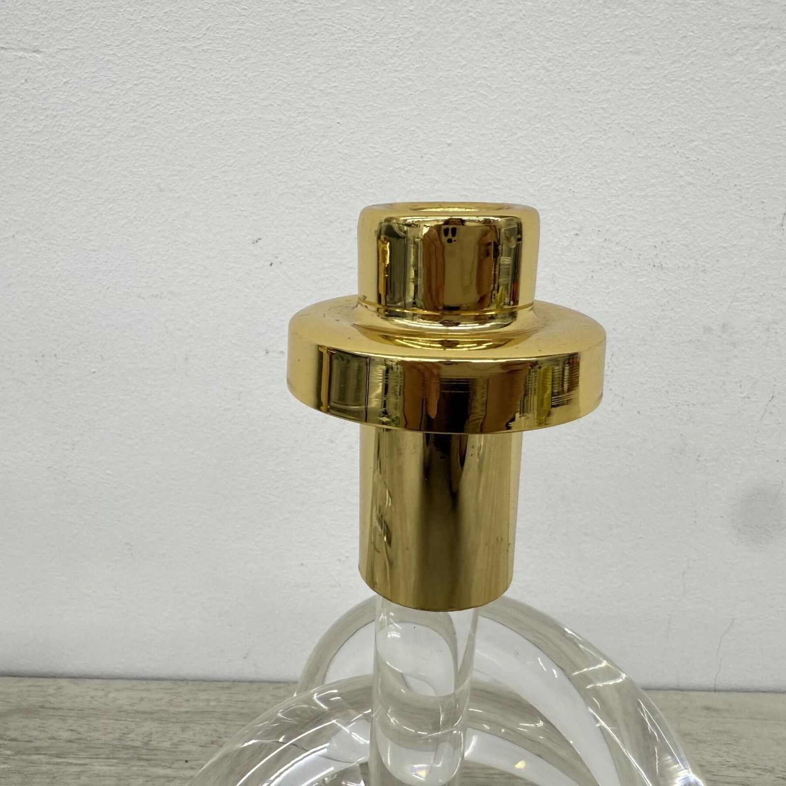 Pair Of Dorothy Thorpe Pretzel Mid Century Lucite Candle Stick, 1940’s photo for sale